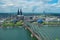 Skyline of Cologne with Cathedral, Germany, Europe