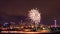 Skyline of Denver at night with fireworks on July 4, 2016 in Colorado, USA