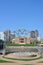 Skyline of Des Moines Iowa from Amphitheater