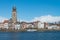 Skyline Deventer on river De IJssel, Lebuinus church