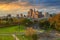 Skyline of downtown Hartford, Connecticut from above Charter Oak