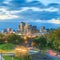 Skyline of downtown Hartford, Connecticut from above Charter Oak