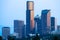 Skyline of downtown Seattle at dawn