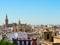 The skyline of downtown Seville