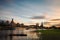 Skyline of Dresden at dusk