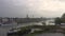 Skyline of the Dutch city of Arnhem with the Rhine in front