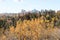 Skyline of Edmonton, Alberta, Canada with fall colors