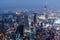 Skyline of evening Kuala Lumpur, Malays