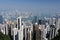 Skyline of Hong Kong city and Victoria Harbour