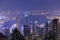 Skyline of Hong Kong from Victoria Peak.