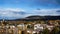 Skyline houses with a range of architectural styles from above, Hobart, Tasmania, Australia