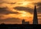 Skyline of London including Columbia Wharf and The Shard, taken from Westferry Circus