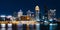 The skyline of Louisville by night - LOUISVILLE. USA - JUNE 14, 2019