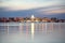 Skyline of Madison Wisconsin at dusk