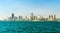 Skyline of Manama from the Persian Gulf. The Kingdom of Bahrain