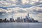 Skyline of Manhatten with the Hudson River, New York