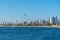 Skyline of Melbourne viewed from St. Kilda, Australia