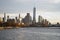 Skyline New York Manhattan Hudson River Light