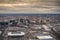 Skyline of Newark and Harrison, New Jersey, USA - aerial view