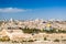 Skyline of the Old City at Temple Mount in Jerusalem, Israel.