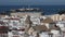 Skyline.Panoramic of cadiz.The church of San Lorenzo. In background San Sebastian\\\'s castle.CÃ¡diz, Andalusia, Spain