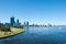 Skyline Perth Australia sailing boats Swan River