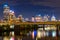 Skyline of Pittsburgh, Pennsylvania at Night on the David McCullough Bridge