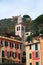 The skyline of Portofino, Genoa, Liguria, Italy, Italian Riviera, Europe