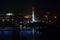 Skyline of Pyongyang at night