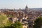 Skyline of Rome, Italy. Rome architecture and landmark. Cityscape of Rome.