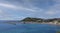 Skyline of Salivoli marina and coast, Piombino, Tuscany, Italy