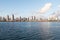 Skyline of San Diego wide angle view - CALIFORNIA, USA - MARCH 18, 2019