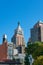 Skyline Scene with different Skyscrapers near Union Square Park