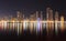 Skyline of Sharjah City at night