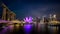 Skyline of Singapore at a beautiful at night, Cityscape Singapore Panoramic