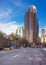 Skyline with Skyscrapers at Congress Street in downtown Boston