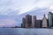 Skyline of skyscrapers in Manhattan, New York City, USA