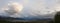 The skyline of Ushuaia, landscape, South America, Argentina, Patagonia, Tierra del Fuego