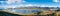 Skyline of Ushuaia with Martial mountains and Beagle Channel, Te
