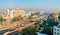 Skyline of Vadodara, formerly known as Baroda, with the railway station. Gujarat, India