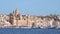 Skyline of Valletta from Sliema harbour