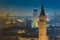 Skyline of Verona in Italy at night