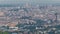 Skyline of Vienna from Danube Viewpoint Leopoldsberg aerial timelapse.