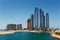 A skyline view of Abu Dhabi, UAE\'s capital city