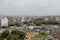 Skyline view of cemetery and buildings in the city of Salvador, Bahia, Brazil