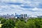 Skyline view of the Morden Wharf, a former sweeteners refinery on the Greenwich Peninsula and The Arena 02 London, UK