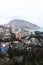 Skyline of village Gurzuf and Bear Mountain from mountain Bolgatura