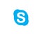 Skype logo editorial illustrative on white background