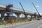 Skyrail elevated train tracks in Clayton South in suburban Melbourne.