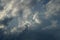 Skyscape. Cumulus clouds in close-up